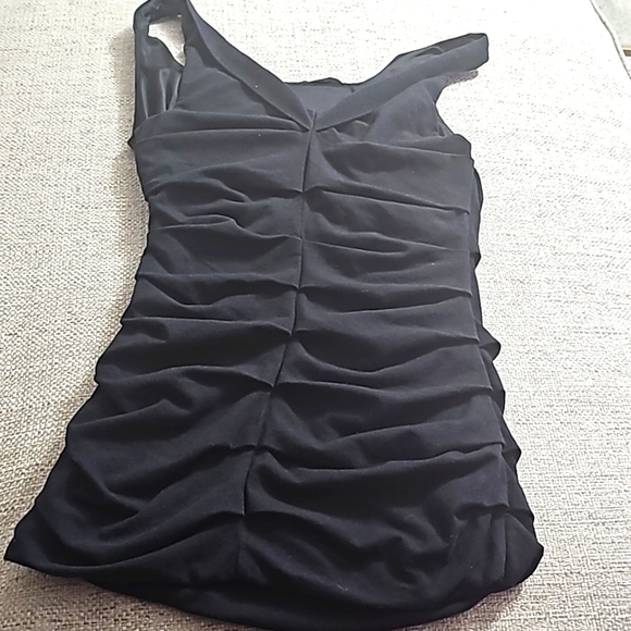 Express Black Blouse With Rushes & pleates xs - Picture 6 of 8